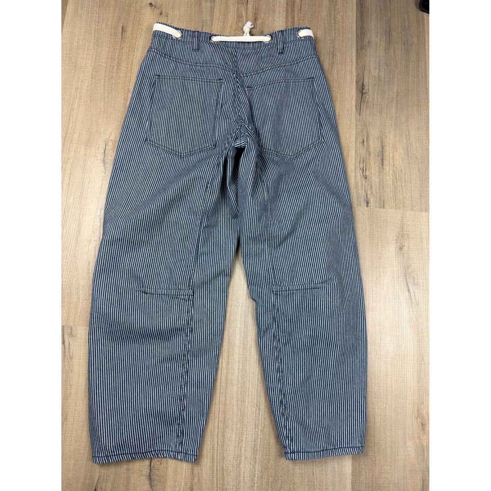 Cali 1850 Hickory Stripe Barrel Pants Blue White Utility Trousers 7/28 NWOT - Picture 7 of 7